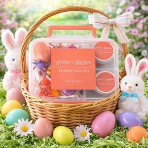 Easter Theme Sensory Play Dough Kit | Glitter Sensory Dough | Gift for Ages 3+